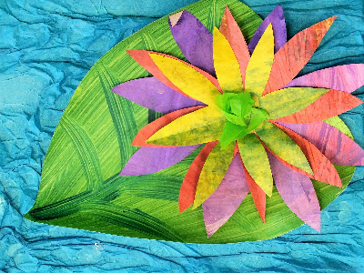 Kidcreate Studio - Johns Creek. Masters on Canvas- 3D Monet Lily Pads Homeschooling(5-10 Years)